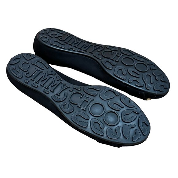 Jimmy Choo 'Morse' Ballerinas, Black Suede Flat, Size 9 - Picture 10 of 12